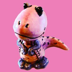 (Childs)-Rex colorful Dinosaur party pal figurine, purple & pink, Dinosaur enthu